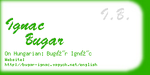 ignac bugar business card